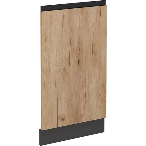 Façade de lave-vaisselle R-Line, Chêne de force doré, 45cm sans PT, Vicco