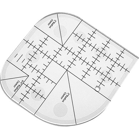 Règle d'angle incurvée pour courtepointe, patchwork de couture Modèles de couture à bords ronds, outils de patchwork pour fournitures de couture, maison, bureau (1/5)