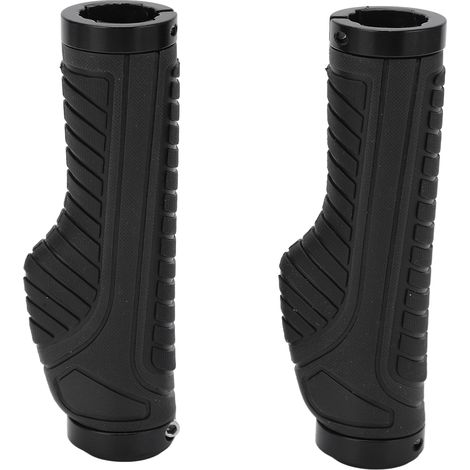 Paar rutschfeste Fahrradgriffe aus Gummi, Lenkergriffe für Rennräder und Mountainbikes, Schwarz (1/5)