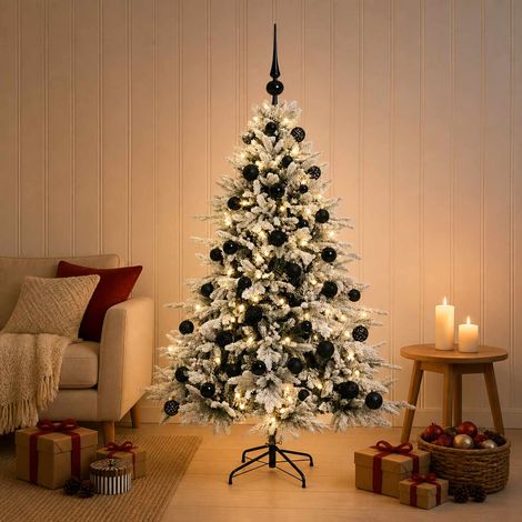 vidaXL Artificial Christmas Tree with Bauble 120 cm 150 LEDs (1/5)