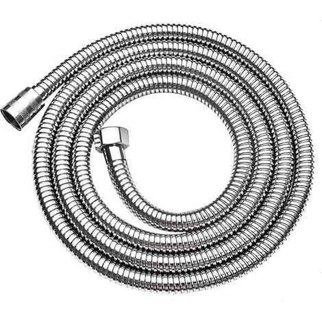 Tuyau de douche 1,5 m, tuyau de douche à double protection anti-torsion, tuyau de douche résistant à la corrosion, tuyau en acier inoxydable pour pommeau de douche - RWFlexible de douche (1/5)