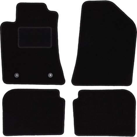 Tapis en velours noir pour : Toyota Avensis II T25 break, liftback, berline (2003-2009) (1/5)