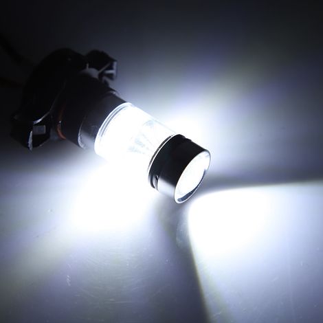 Pack 2 Ampoules LED H16 3030 100W 1000LM Feu Anti-Brouillard Avant, Phare de Conduite Blanc Froid (1/5)
