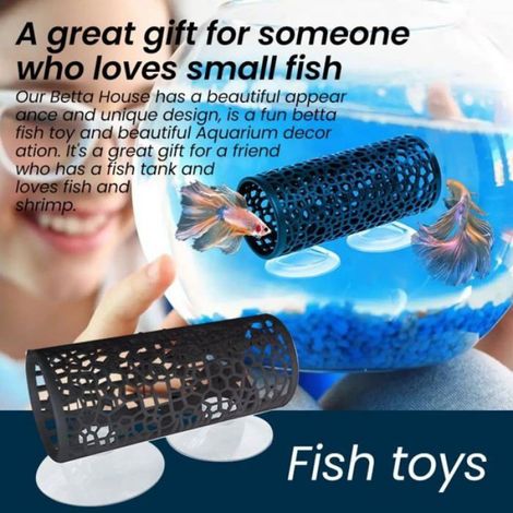 Tuyau en plastique noir pour aquarium et bac à poissons – Convient aux poissons d’eau douce et salée – Offre abris et zones de rep (1/4)