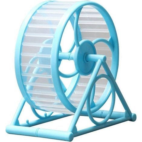 Roue de course d'exercice pour Hamster pour animaux de compagnie, avec support, fournitures de jeu, jouet en Cage, bleu (1/3)