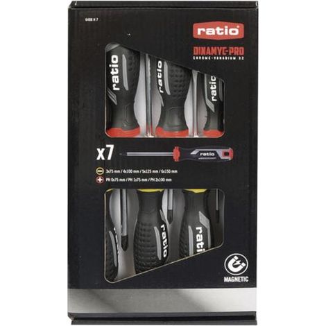 Jeu 7 tournevis Ratio série Dinamyc Pro - talla