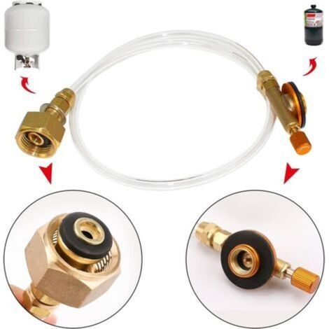 Adaptateur de cartouches de gaz pour cuisinière à gaz extérieure - Pour camping et camping - Adaptateur de buse pour LPG, cylindre plat, adaptateur de bouteille (1/3)