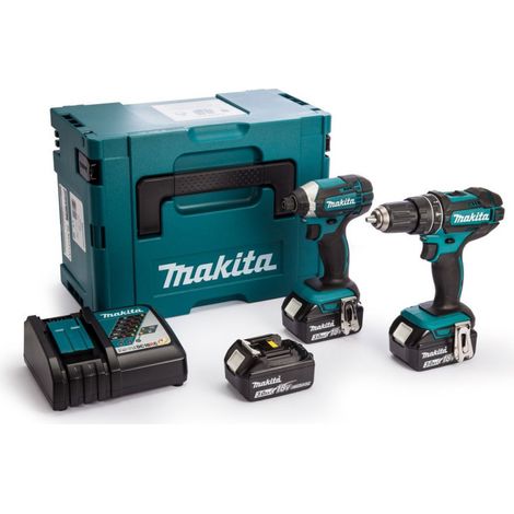 Combopack 2 utensili trapano a percussione (DHP482) e avvitatore (DTD152) (3x3,0 Ah) - MAKITA DLX2131JX1