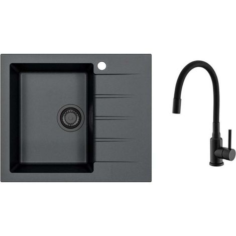Alveus - Spülenset Cadit 10 und Armatur Mintas, deep black SETA25620 (1/2)