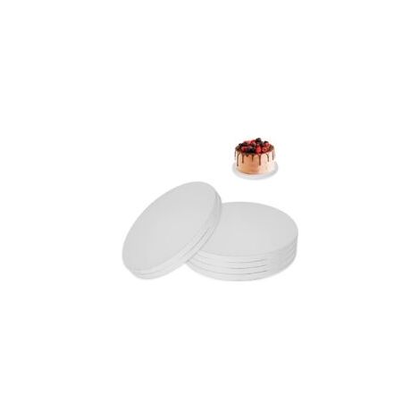 6 Pièces Plateau Gateau Rond 12 MM X 8 Inch,Support Gateau Carton,Cake Board Rond,Disque Patisserie,Cake Drum,Planche à Gâteau,Support de Presentation Patisserie,Semelle Gateau Réutilisable (1/5)