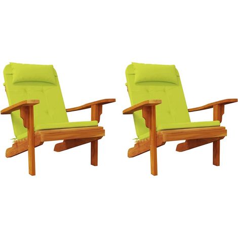 Coussin de chaise 2 pcs,Coussins d'extérieur Vert vif 58 x 77 x 4.5 cm Tissu Oxford CFW246532