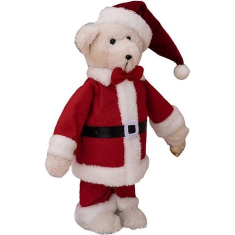 Figurine de Noël représentant un adorable ours debout, une décoration élégante pour la maison. (1/4)