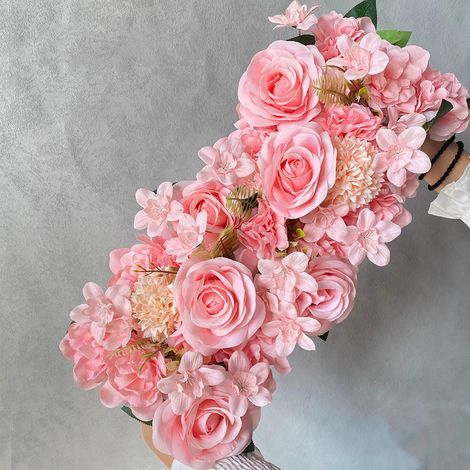 Blumengestecke für Hochzeitstische, Tischläufer, künstliche Blumenarrangements (1/5)