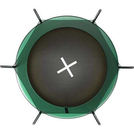 Trampolin 183cm sans couture, filet de sécurité inclus, modèle sans ressorts pour jardin, sécurisé et durable. (1/5)