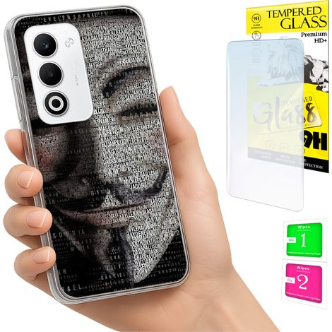 Custodia per Oppo A5 5G, cover fotografica, cover posteriore + vetro 9H (1/5)