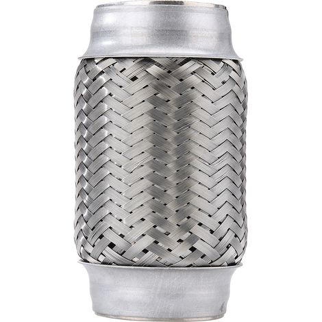 Tuyau d'échappement en acier inoxydable à double tresse, installation facile, pour la réduction du bruit et de la pollution. (1/5)