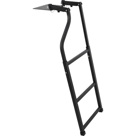 Échelle de hayon pliable - Échelle de hayon réglable en hauteur - Capacité maximale : 300 kg - Accessoire de camion pour la plupart des pick-ups et camions (1/5)