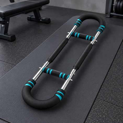 Exerciteur de pectoraux réglable 30-50 kg, acier inoxydable, noir HAVRYA