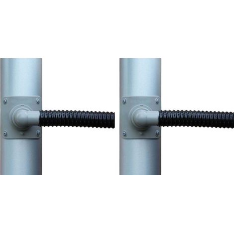 Collecteur d'eau gris pour gouttière circulaire (Lot de 2) Pour descente circulaire 100 mm (1/3)