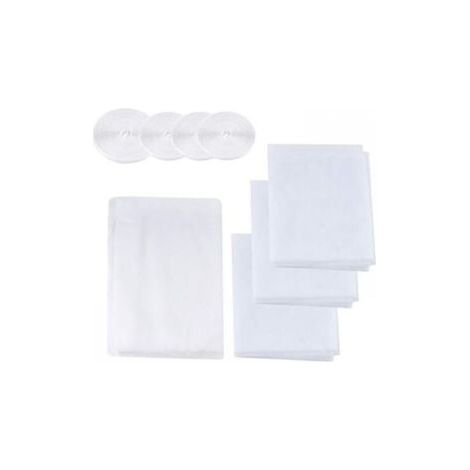 4 Pièces Moustiquaire Moustiquaire Fenêtre Moustiquaire, Moustiquaire Moustiquaire Protection Moustiquaire, 130cm x 150cm, 150 x 200cm, avec 4 Bandes Auto-Adhésives (Blanc) (1/5)