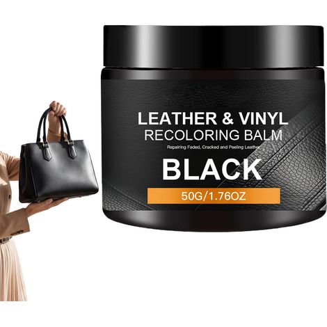 Recoloration du cuir, 50 g, réparation longue durée, baume de rafraîchissement de la couleur pour cuir, entretien du cuir pour rembourrage, manteau de chaussures (1/5)