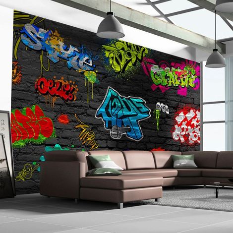 Papier peint mur de graffitis - 200 x 140 cm