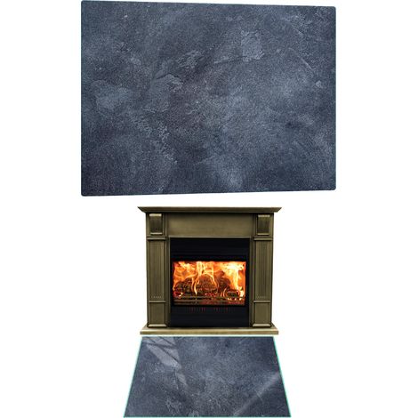 CHIMENEA DE CRISTAL TEMPLADO DIMENSIONES DE LA BASE 60x52cm GRAPHICS STONE (1/5)