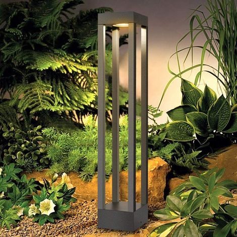 Luminaire d'extérieur de jardin 7 W, borne lumineuse 3 000 K, éclairage étanche IP65, 1 000 lm, alliage d'aluminium noir – 400 mm, convient aux allées et pelouses [Classe énergétique G] (1/5)