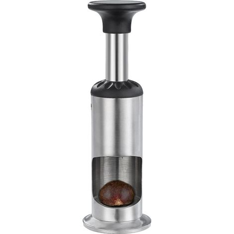 Sollbry Abridor de castañas de acero inoxidable, pelador de nueces manual, herramienta para barbacoa, ahorra esfuerzo, utensilios de cocina para el hogar (23,5 x 7 cm) (1/5)