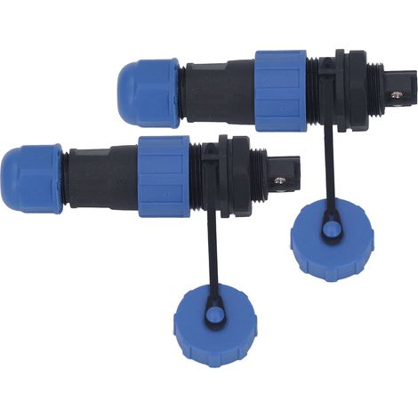 Connecteur de câble aéronautique LP13 sans soudure, étanche IP68, type mâle/femelle à écrou arrière, 2 broches, 5 A, 380 V
