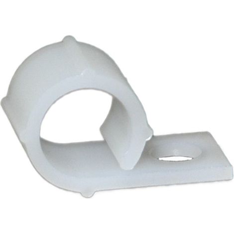 Clip serre-câbles à visser, Ø max 9.2mm en Nylon ( Prix pour Sachet de 100 )