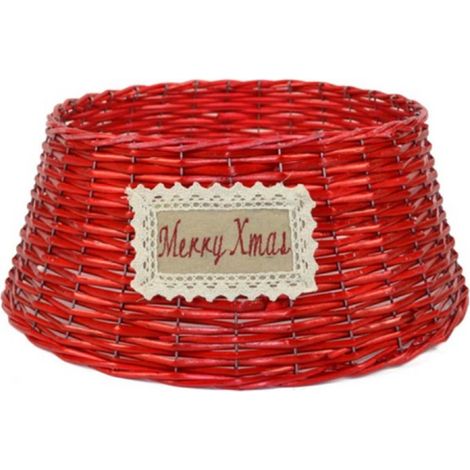 Cesta copri base per Albero di Natale sottoalbero in vimini Ø 54 cm -Beige (1/5)