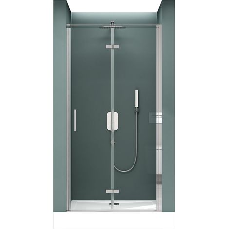 Mai & Mai Duschtür Nischentür dusche Duschabtrennung Duschkabine Duschwand 8mm Klarglas ESG-Sicherheitsglas mit Nanobeschichtung BxH: 100x195cm Teramo37K (1/5)