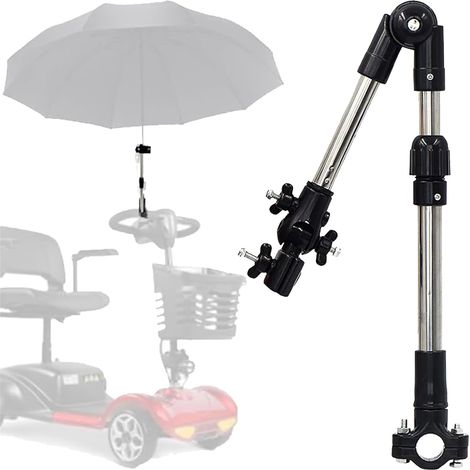 Support De Parapluie Réglabl, Évolutif Porte Parapluie, Support De Parapluie Réglable À 360 °, Pour Fauteuil Roulant, Chaise De Camping, Chaise De Plage, Vélo (1/5)