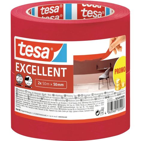tesa EXCELLENT 56549-00000-00 Bande de masquage rouge (L x l) 50 m x 50 mm 2 pc(s) (1/3)