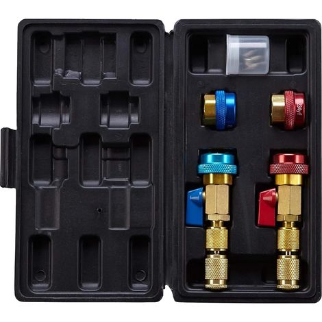 Herramienta para extraer el núcleo de la válvula, compatible con R134A y R1234YF, fácil instalación, juego de 3 (14 piezas). (1/2)