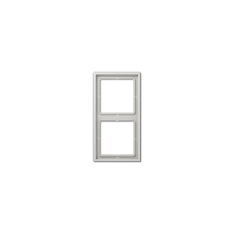 JUNG LS982LG MACRO, DUROPLÁSTICO, RESISTENTE AL RAYADO, BRILLANTE GRIS CLARO, DOBLE, 81 X 152MM (1/2)