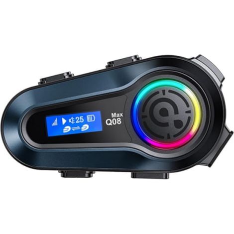 HK&Hanker Intercom Moto Oreillette Bluetooth Casque 500M Motocyclette Communication Système d'Interphone Wireless 5.3 avec Radio IP6 Étanche Intercom-Moto-Interphone-Casque-Headset-1 Pack (1/5)