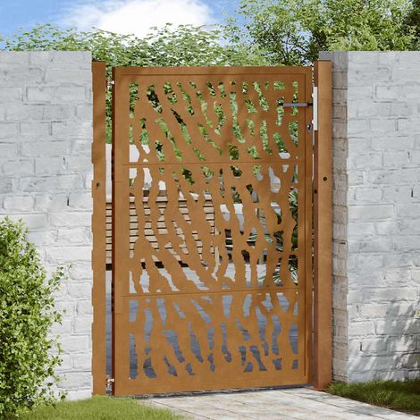 vidaXL Gartentor 105x130 cm Wetterfester Stahl Spurendesign (1/5)
