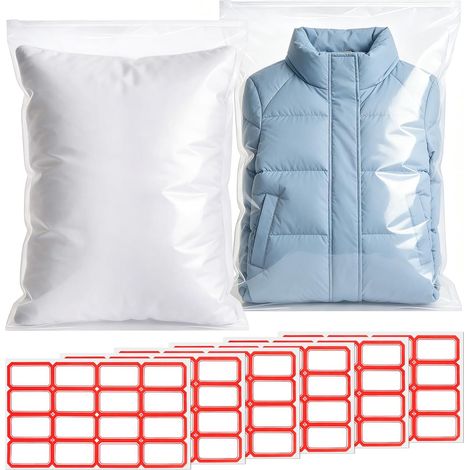 Pack of 30 Large Resealable Storage Bags, 13.8 x 45 cm (1/5)