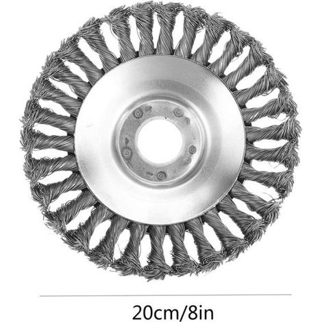 Tête de Débroussailleuse de 8 Pouce, Universelle Tete Rotofil Ronde, Brosse Métallique pour Outils de Jardin Agriculture Pelouse (1/5)