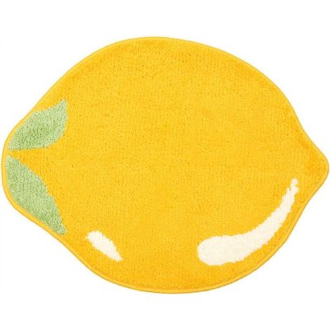 Tappetino da bagno a tema limone, tappetino antiscivolo a tema frutta, tappetino da cucina, decorazione da bagno giallo limone, divertente tappetino per bambini