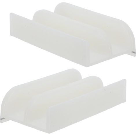 2 pièces guide de sol pour porte coulissante, plastique (1/5)
