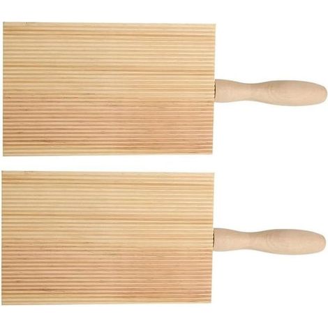 Lot de 2 Planche à spaghettis et macaronis en bois,, Pratique pour la maison,la cuisine, le restaurant, la fabrication de nouilles
