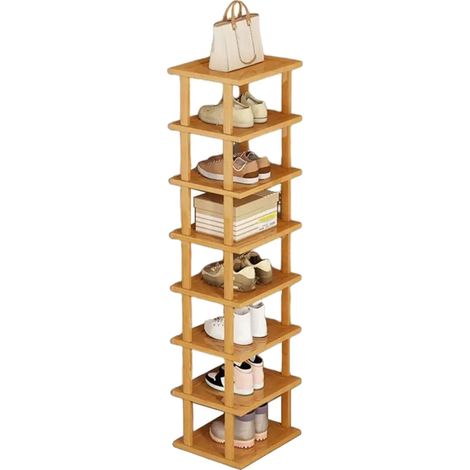 Rangement à chaussures, design vertical, polyvalent pour le stockage, 8 Tiers (1/2)