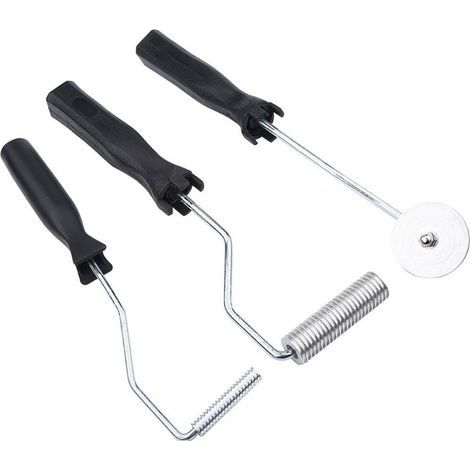 3pcs Rouleau Débulleur, Bulle Paddle Outil, Fibre de Verre d’Alliage d’Aluminium, kit pour Moule, Résine, Composite (1/5)