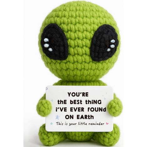 Cadeau unique pour la Saint-Valentin, pour son/sa petit(e) ami(e) : un extraterrestre au crochet.