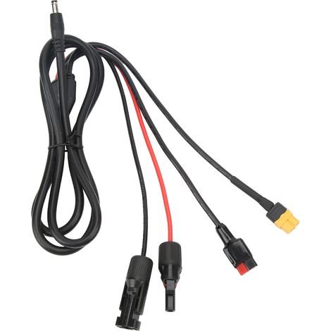 1 à 4 câble adaptateur panneau solaire prise DC 5.5x2.1mm rallonge connexion chargeur panneau solaire (1/5)
