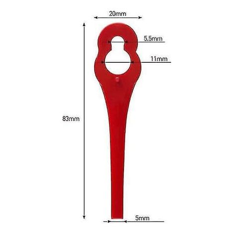 Lot de 100 lames de rechange en plastique pour coupe-bordures Florabest LIDL FRTA 20 A1, FAT 18B3, FRT (1/3)