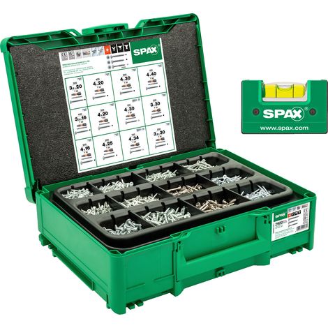 Spax – Vis pour meubles T-STAR plus 2900 PCS – Embouts T20 inclus – Systainer modulable pour rangement – 8000000294617